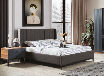 Design Bedroom Set Luxury Modern Furniture Set Bed and 2x Bedside tables